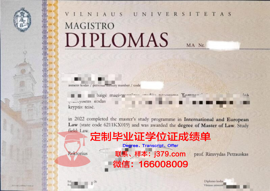 维尔纽斯艺术学院毕业证等级(维尔扭斯大学)