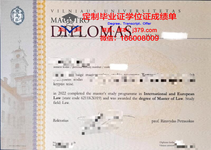 维尔纽斯工业大学硕士毕业证:跨越国界的学术成就证明