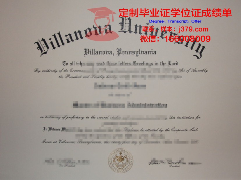 维拉朱丽学院毕业证书模板
