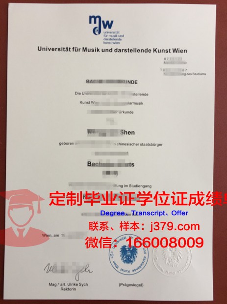 维也纳音乐与表演艺术大学本科毕业证书:开启音乐人生的金色钥匙