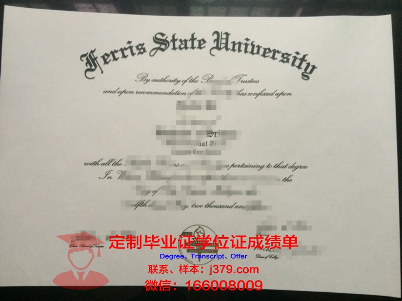 费里斯州立大学毕业证书图片模板(费里斯州立大学国内认可)