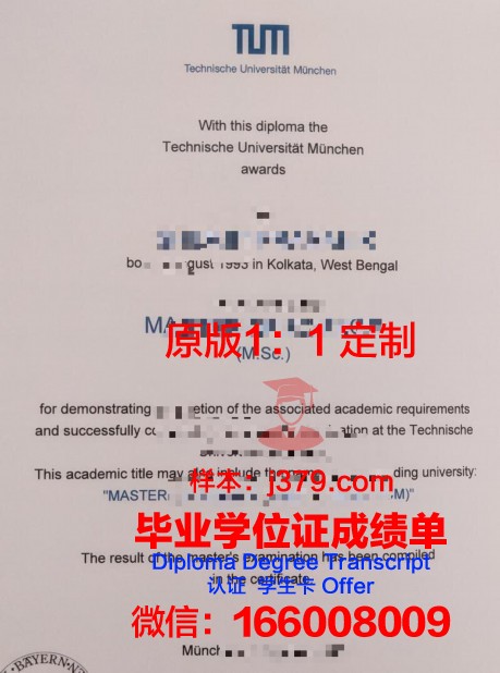 慕尼黑大学毕业证电子版