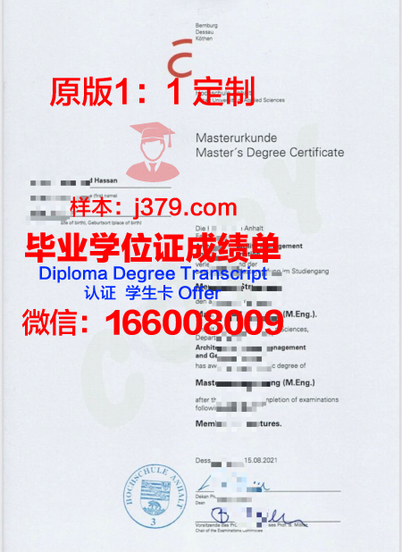吕贝克应用技术大学毕业学位