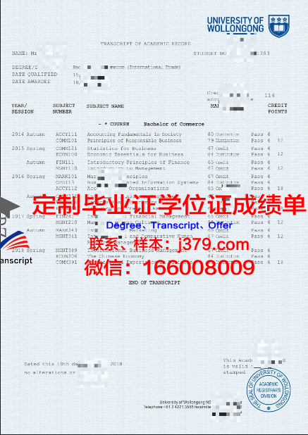 卧龙岗大学博士学位证:一份荣誉的象征