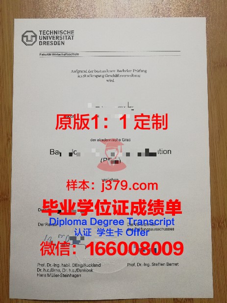 德累斯顿工业大学毕业证Diploma文凭成绩单