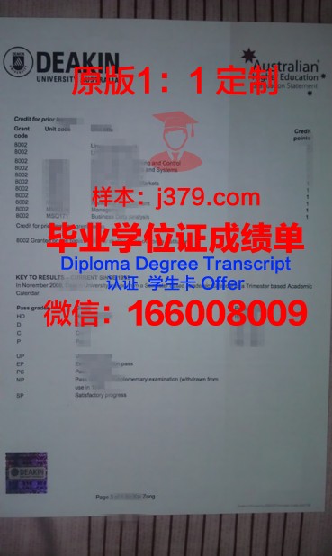 澳洲迪肯大学的毕业证(澳洲迪肯大学毕业证样本图片)