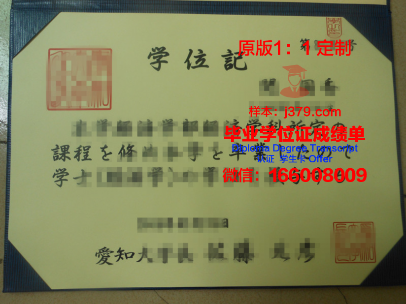 爱知工业大学毕业证认证成绩单Diploma
