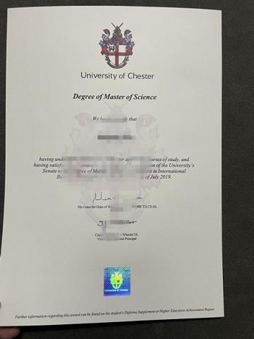 切斯特大学毕业证 University of Chester diploma