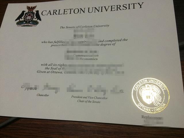 卡尔顿大学毕业证认证成绩单Diploma